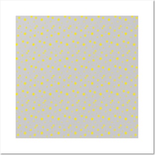 Yellow Dots Pattern Posters and Art